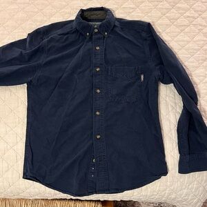 Woolrich Men's Sportsman Chamois Shirt NAVY